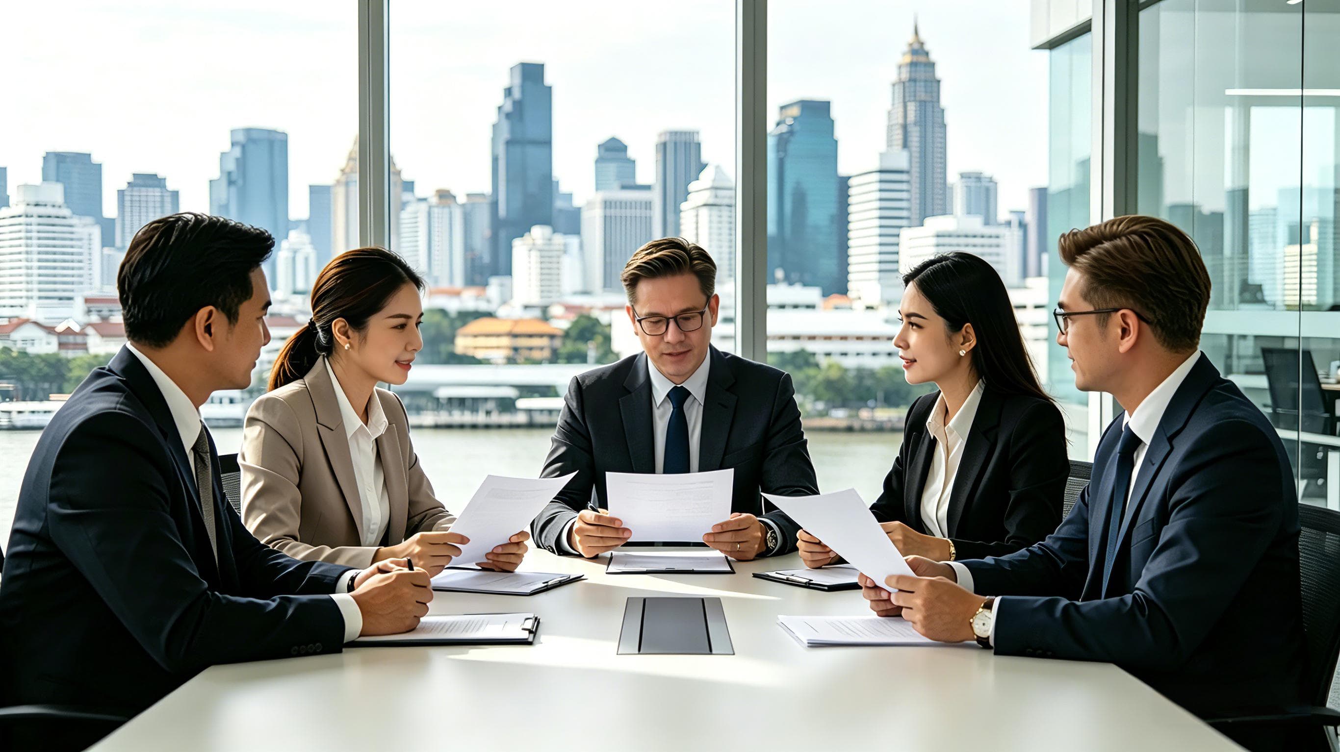 Strategy consulting team in a meeting